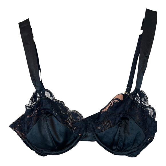 We are HAH Free People NWT After Hours Bra Noir Black 30-38 C Coquette Sexy - Picture 2 of 9